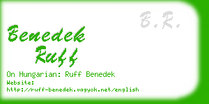 benedek ruff business card